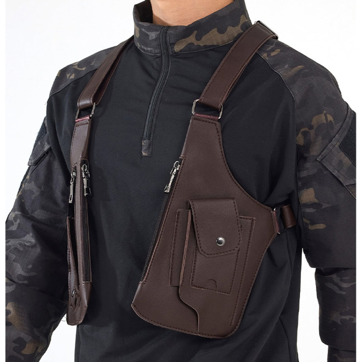 Brackenfield Men's Tactical Vest Crossbody Bag