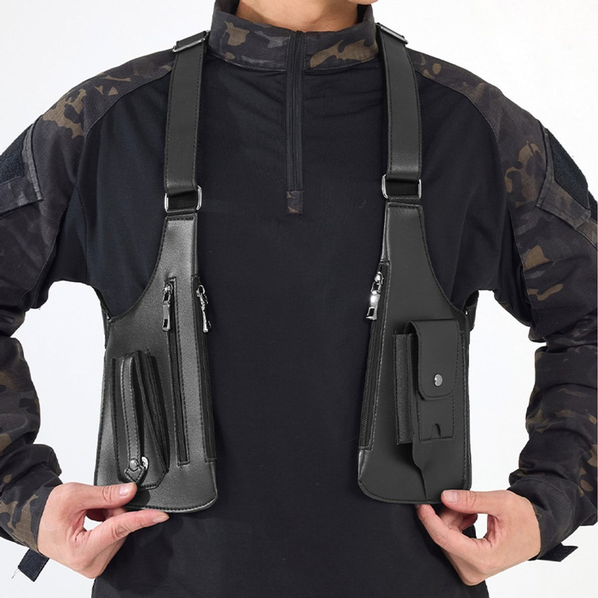 Brackenfield Men's Tactical Vest Crossbody Bag