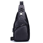 Vintage Bull Triangular Crossbody Bag for Men