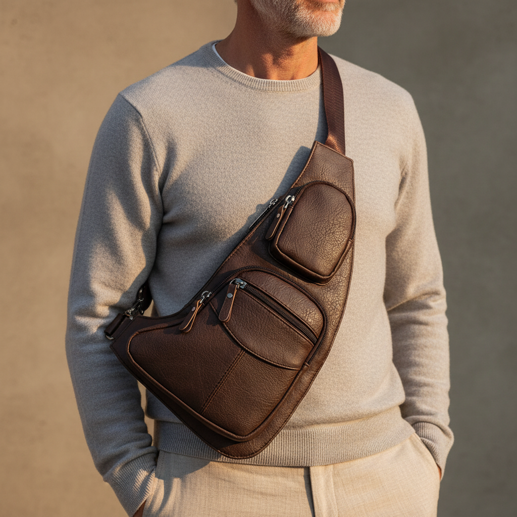 Brackenfield Anti-Theft Men's Crossbody Sling Bag