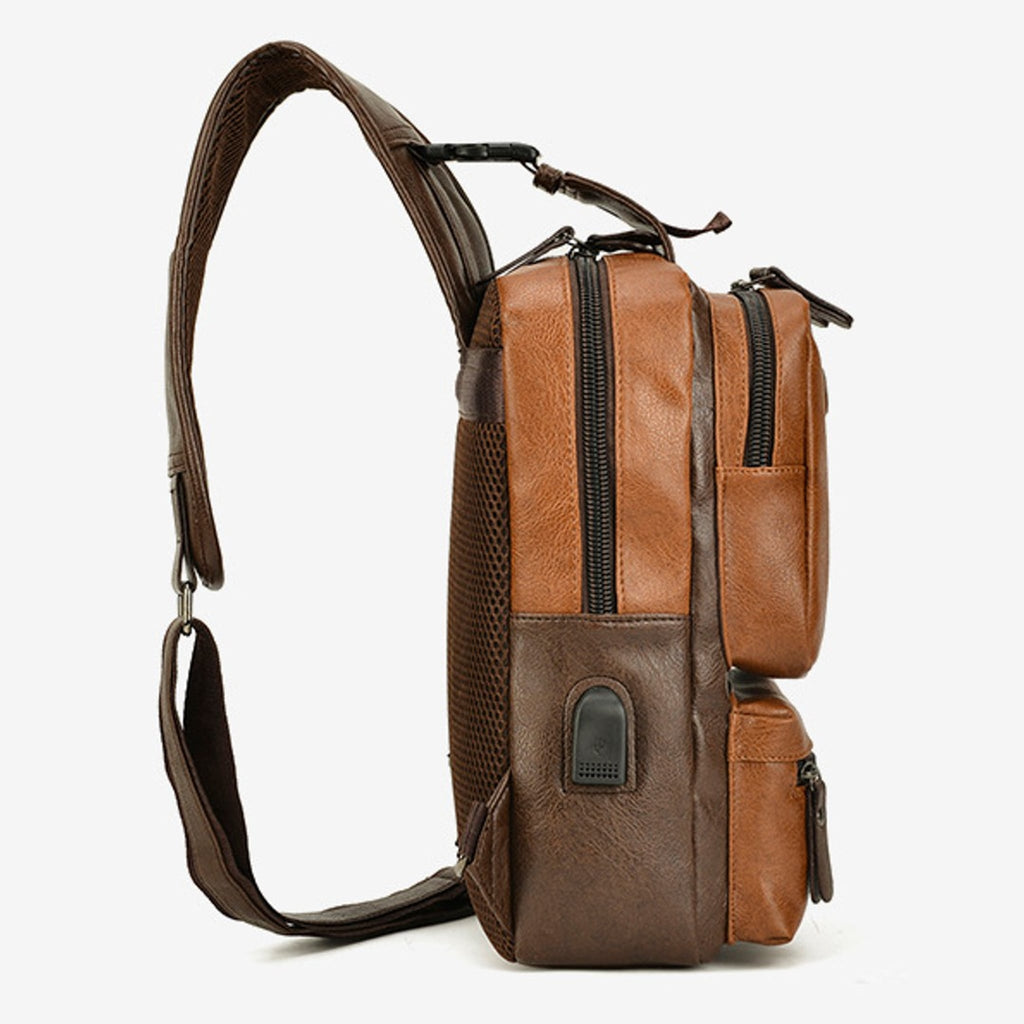 Brackenfield Men's Explorer Chest Crossbody Backpack