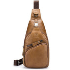 Vintage Bull Triangular Crossbody Bag for Men