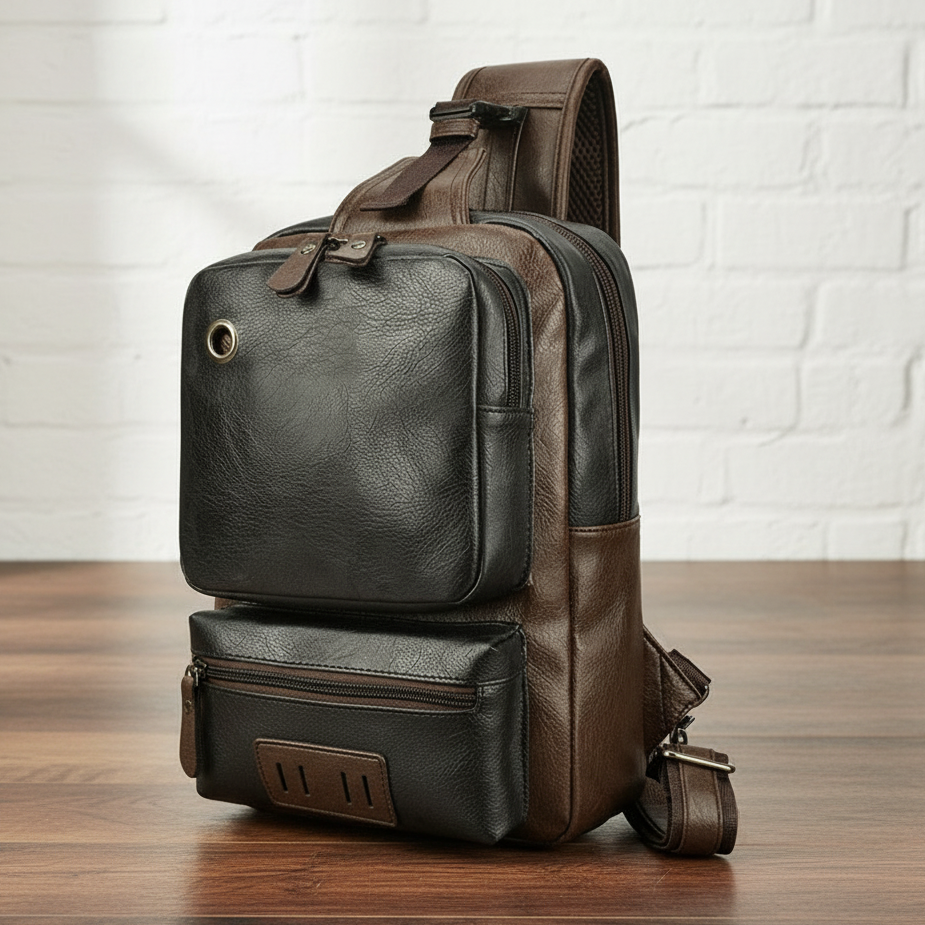 Brackenfield Men's Explorer Chest Crossbody Backpack