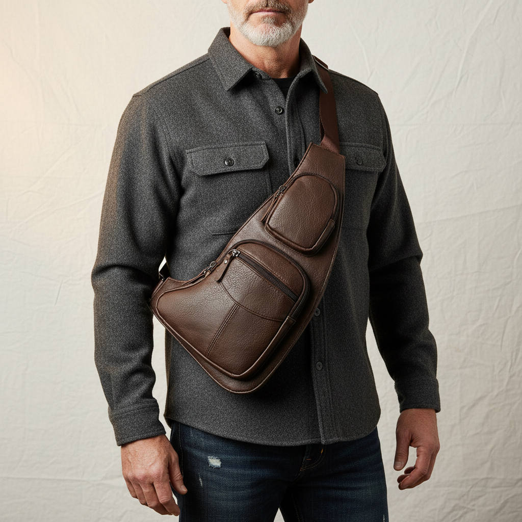 Brackenfield Anti-Theft Men's Crossbody Sling Bag