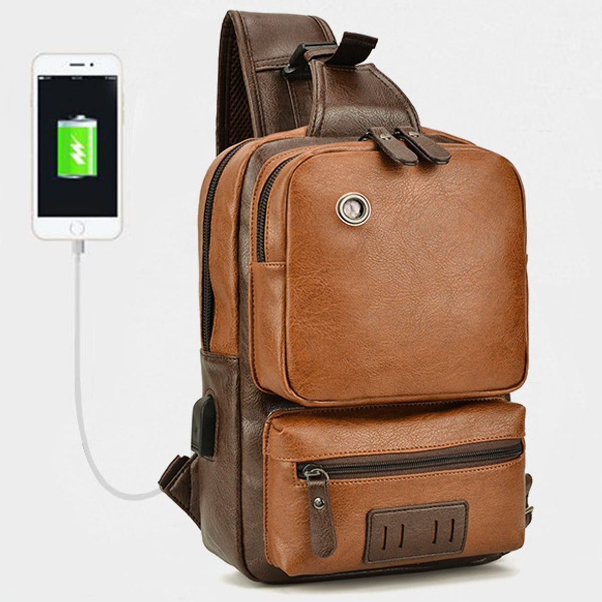 Brackenfield Men's Explorer Chest Crossbody Backpack